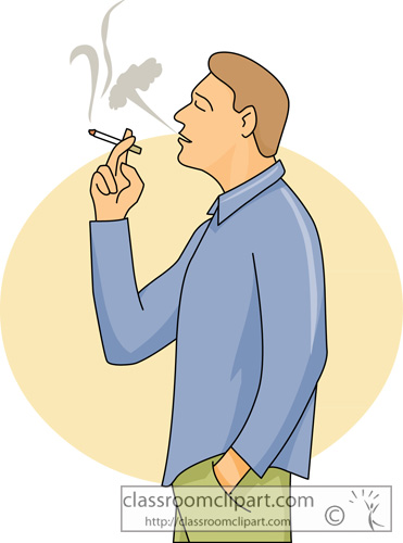 smoking clipart animated person