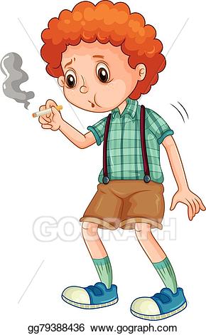 smoking clipart boy