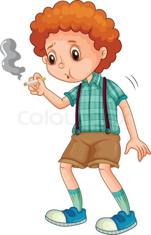 smoking clipart child smoking