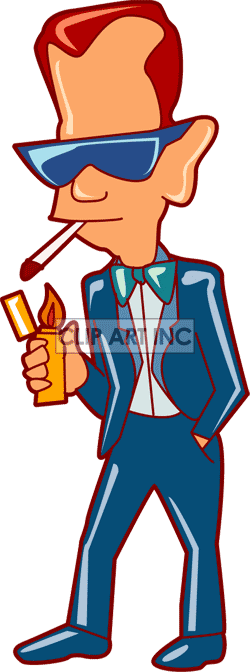smoking clipart cool person