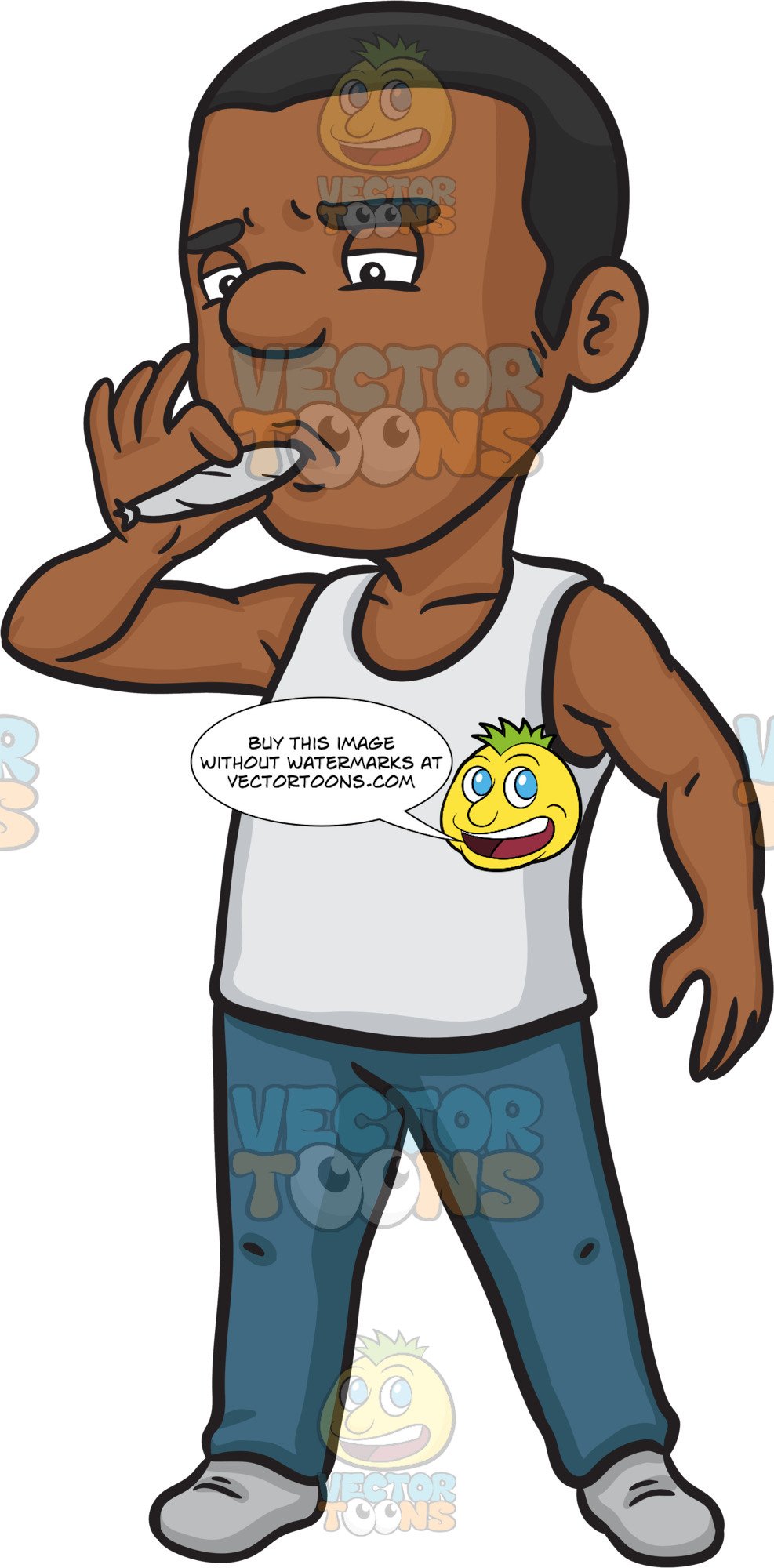 smoking clipart guy