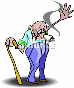 smoking clipart old employee