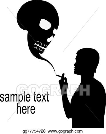 Smoking clipart smoking kills. Vector stock clip art