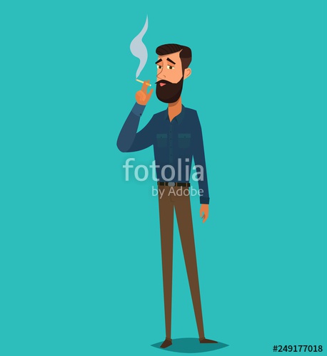Is a cigarette tobacco. Smoking clipart unhealthy man