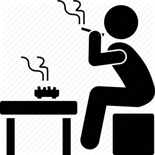 Smoking clipart unhealthy man.  poor lifestyle habit
