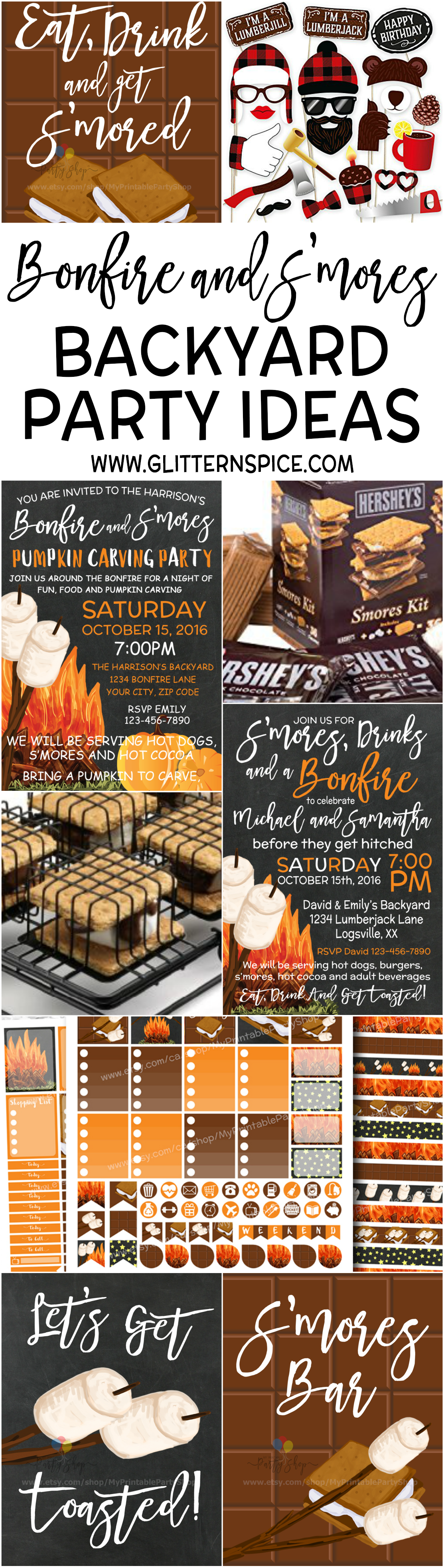 smores clipart backyard bonfire