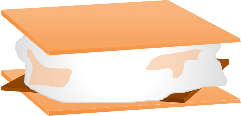 Smores clipart brown item. Image smore body png