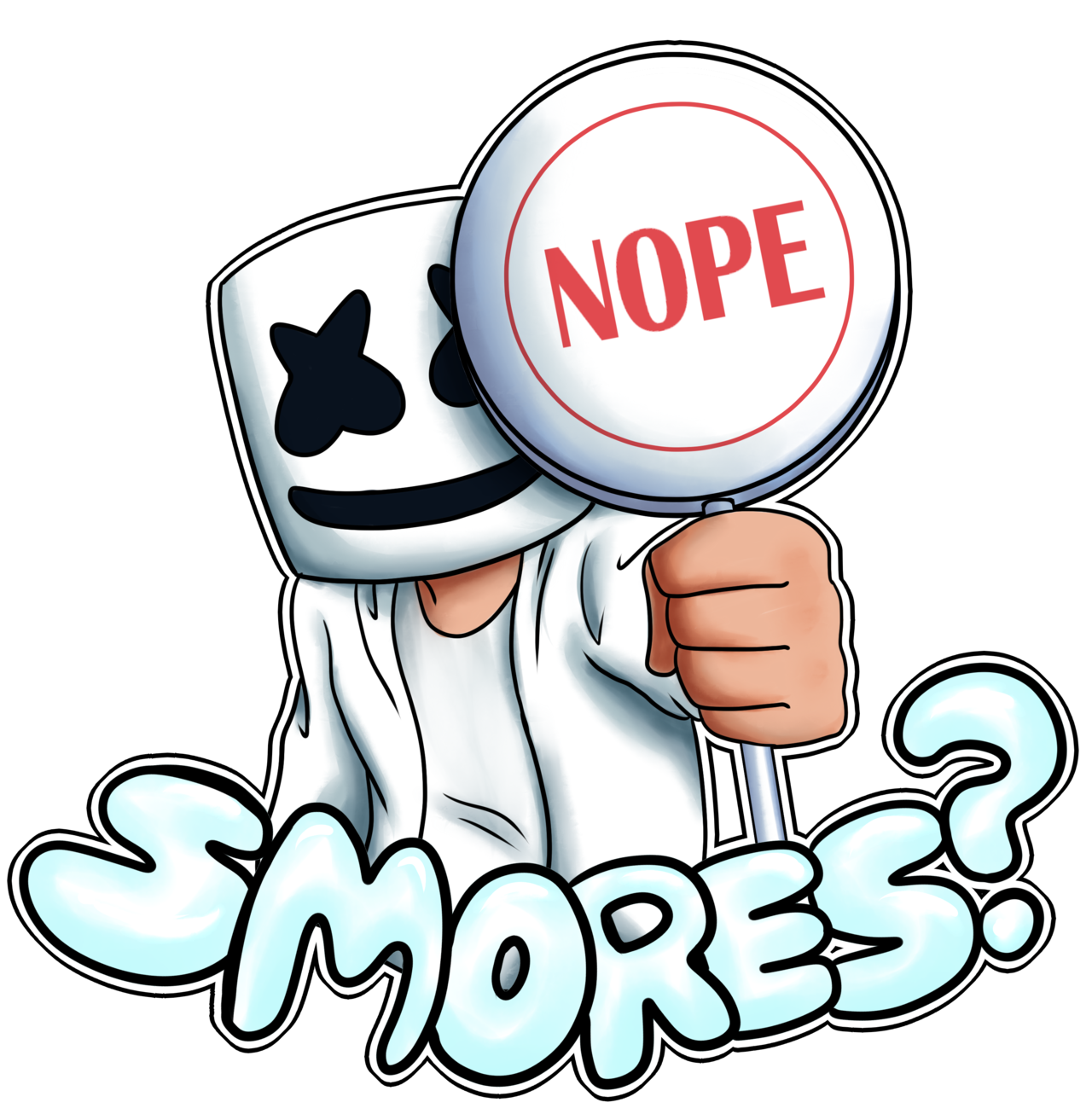 Ask me whatever marshmello. Smores clipart drawing