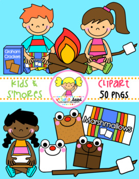 Smores clipart kid. Kids with s mores
