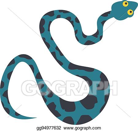 snake clipart blue