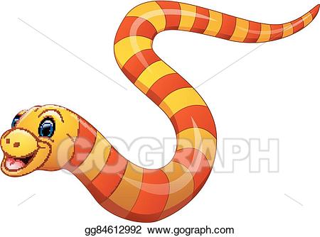 Snake clipart sea snake. Vector illustration of 