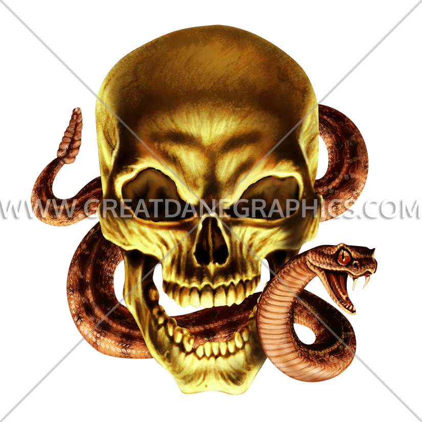 snake clipart skull