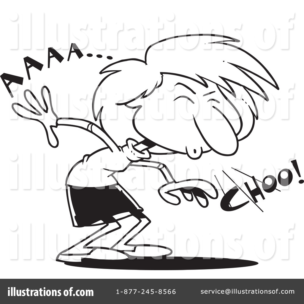 By toonaday . Sneeze clipart illustration