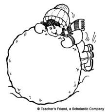 snowball clipart black and white
