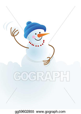 Vector art snowman and. Snowball clipart christmas