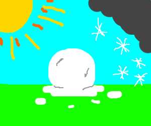 snowball clipart melted