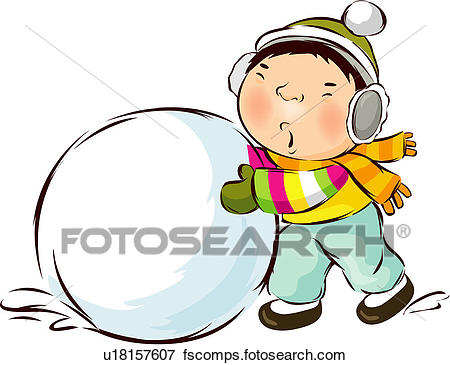 snowball clipart rolling