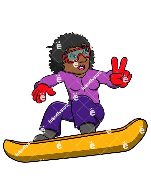 Snowboarding clipart female snowboarder. Black on trail sports