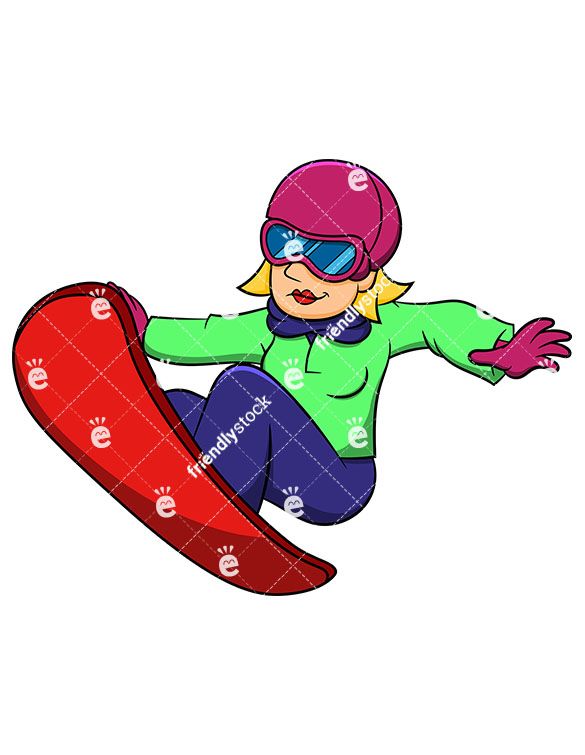 Jumping mid air mural. Snowboarding clipart female snowboarder
