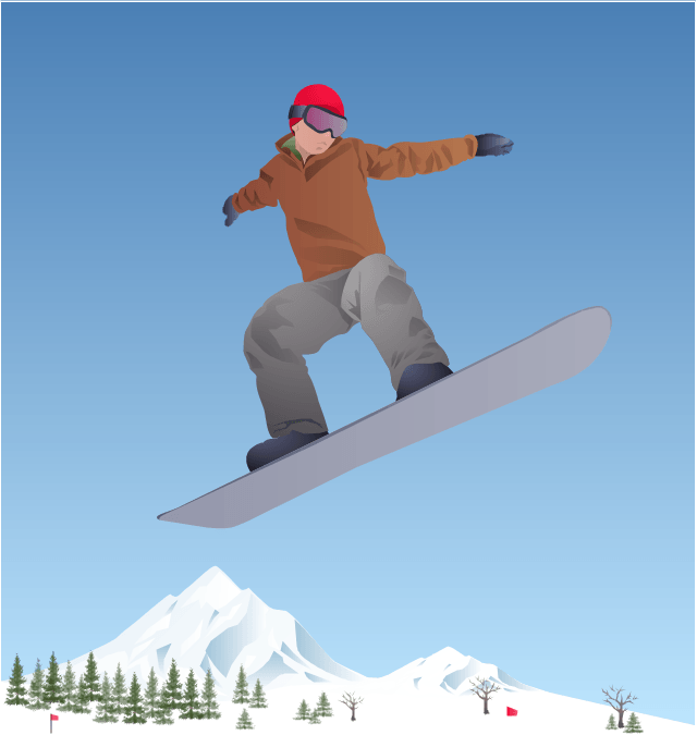 snowboarding clipart man