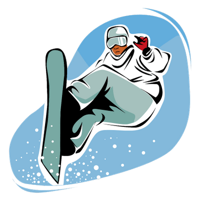 snowboarding clipart man