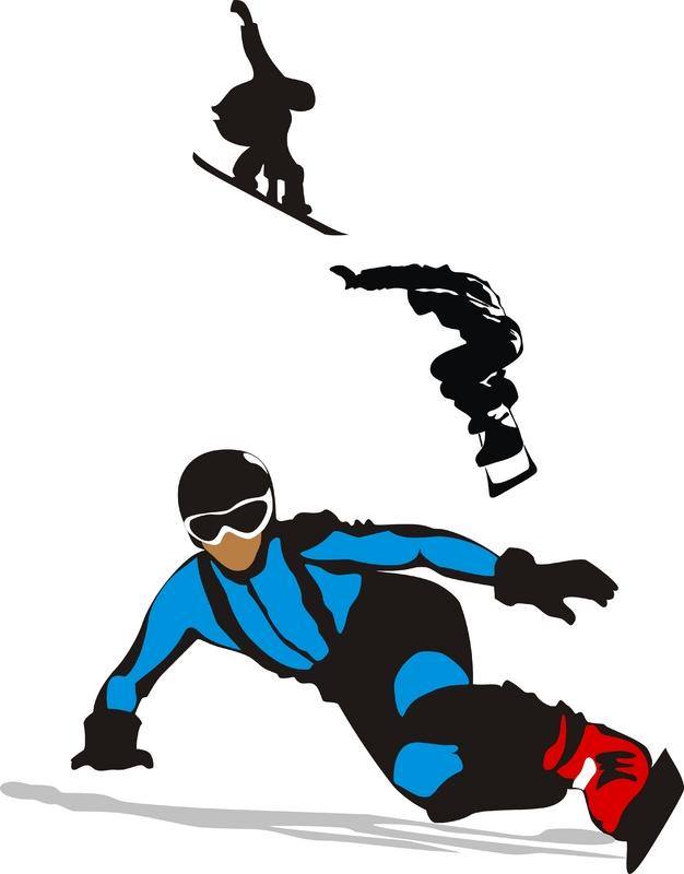 snowboarding clipart ski snowboard