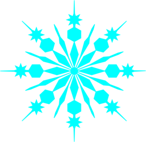 snowflake clipart aqua