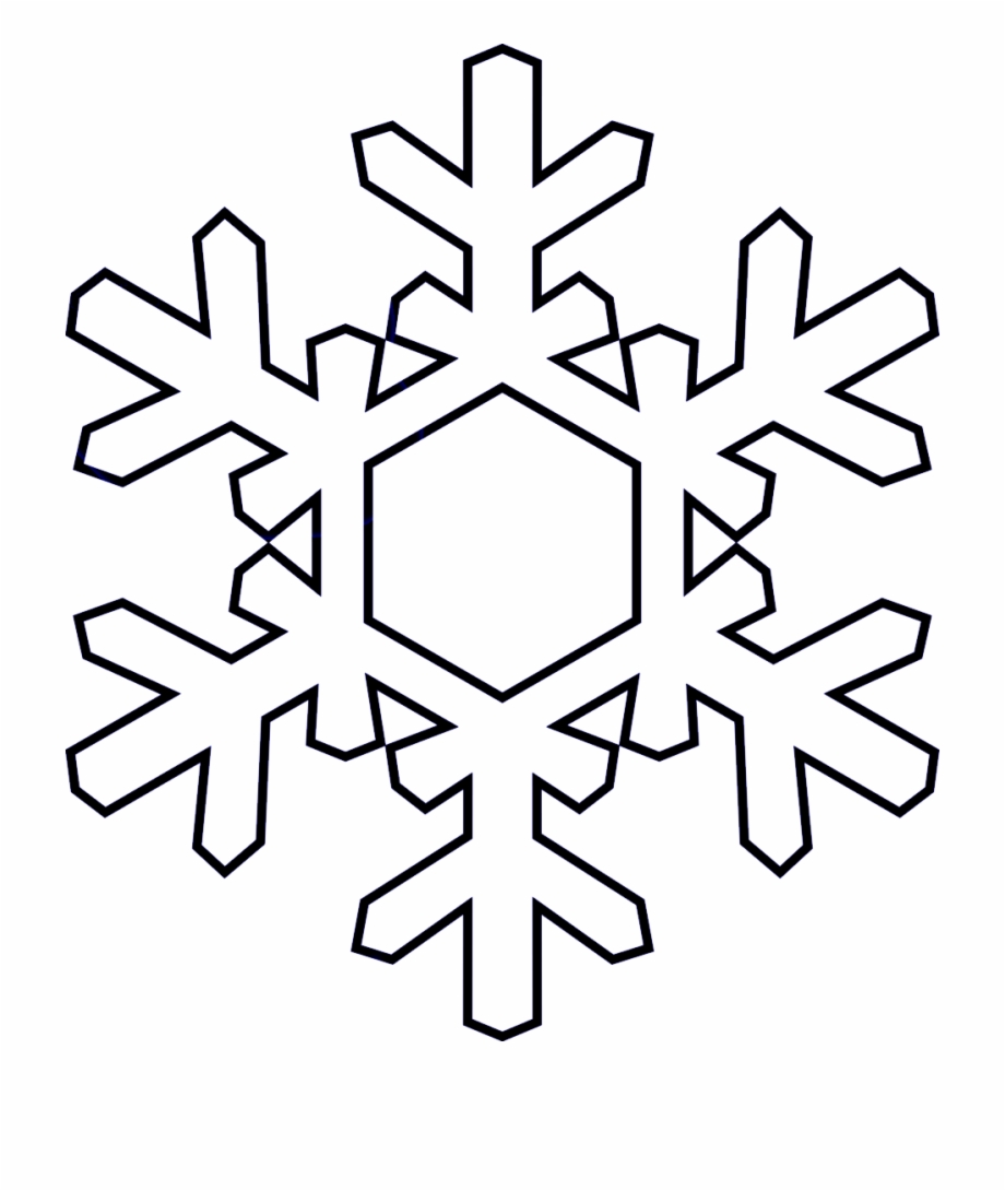 Snowflake clipart black and white, Snowflake black and