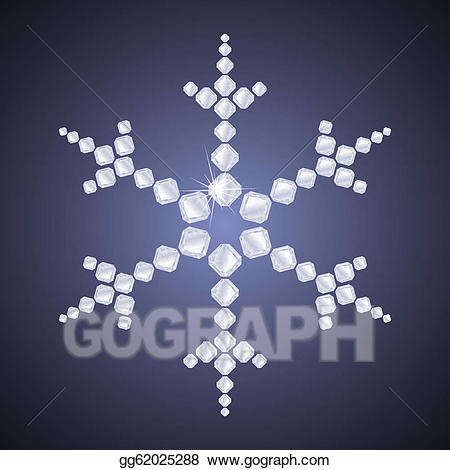 Vector illustration eps . Snowflake clipart diamond