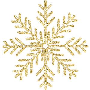 snowflake clipart gold