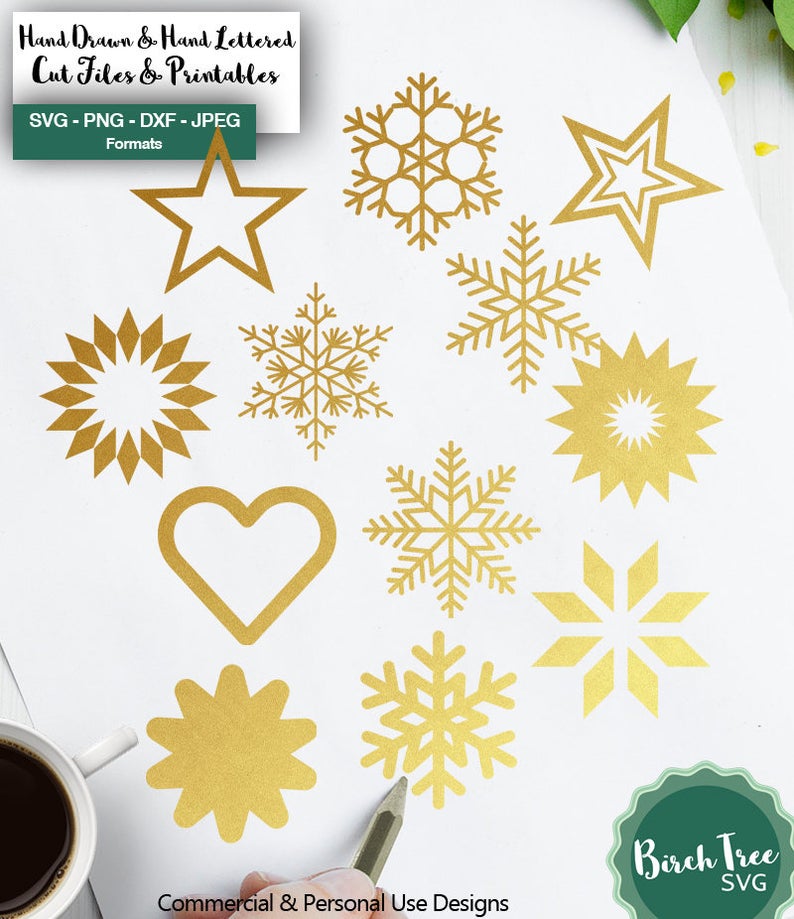 Svg christmas cricut silhouette. Snowflake clipart heart