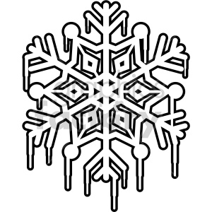 Snowflake clipart outline. Melting rf clip art