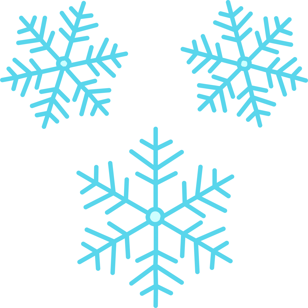 snowflake clipart shape