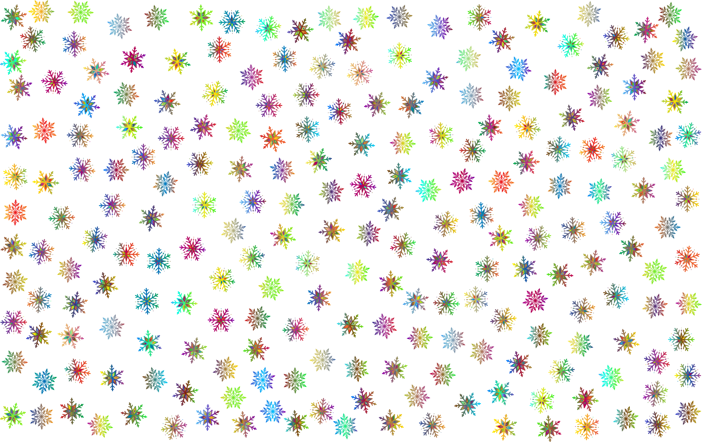 Snowflake clipart snowflake pattern. Prismatic snowflakes no background