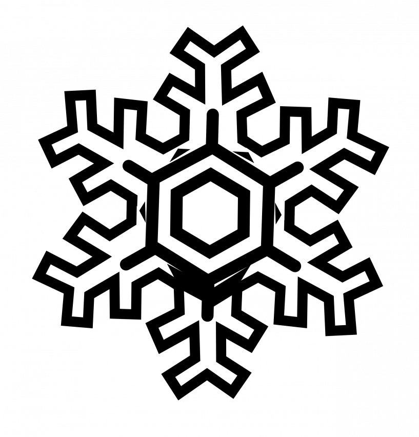 Snowflake clipart white christmas. Black and jokingart com
