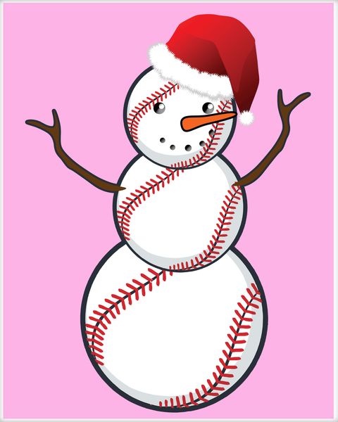 snowman clipart baseball