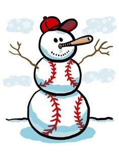 snowman clipart baseball