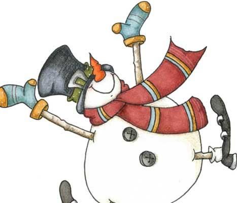snowman clipart dance