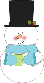 snowman clipart drinking