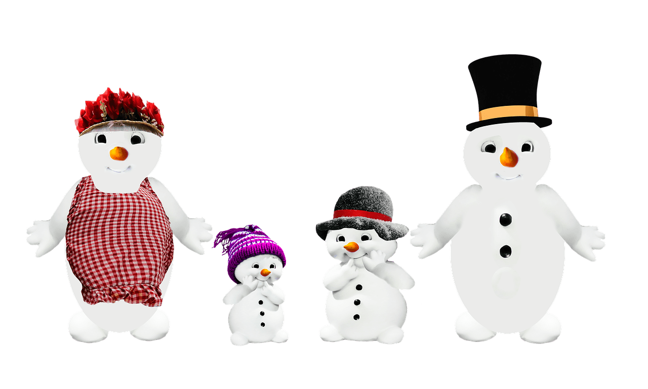 snowman clipart family