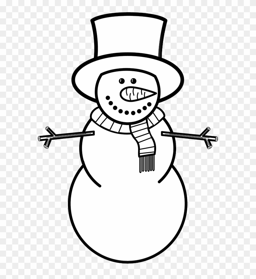 Snowman clipart line art, Snowman line art Transparent
