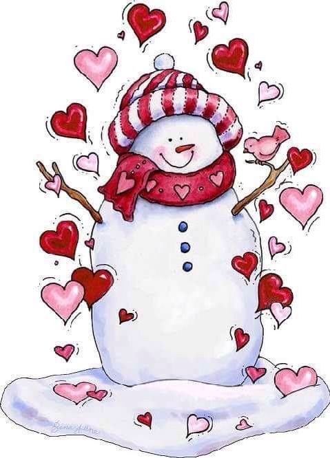 snowman clipart love