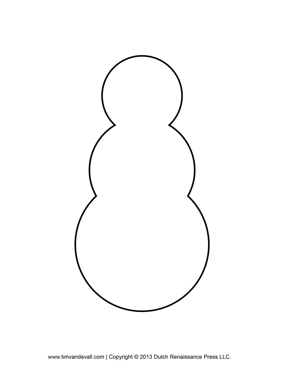 snowman clipart shape