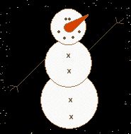 snowman clipart stencil