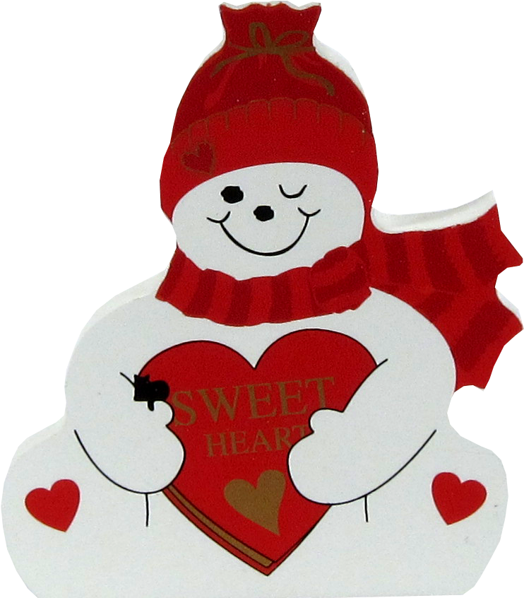 snowman clipart valentine