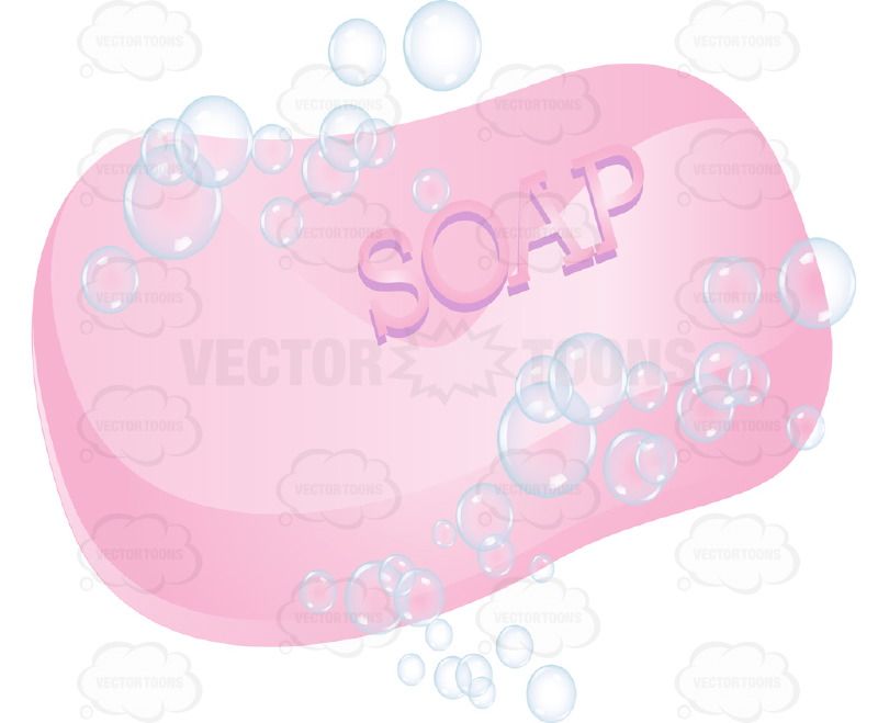 Soap clipart body soap. Pink bar of with