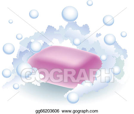Vector art pink in. Soap clipart soap foam