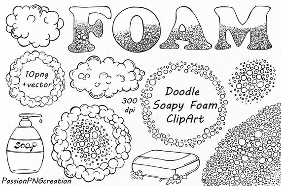 Soap clipart soap foam. Doodle soapy clip art