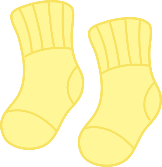 Sock clipart baby sock. Yellow socks free clip