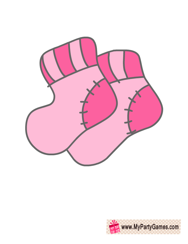 Sock clipart baby sock. Free printable socks in